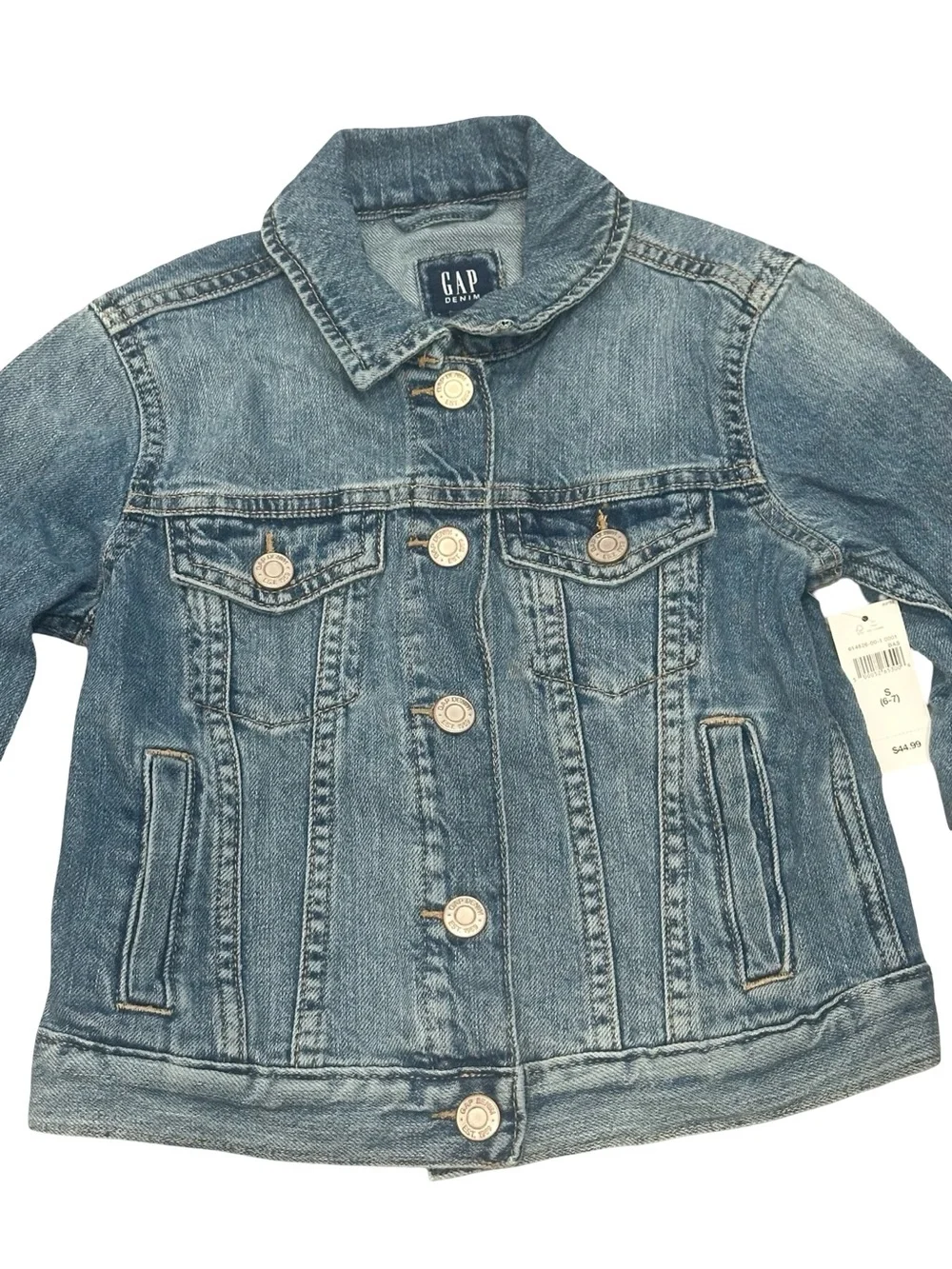 NWT GAP Kids Size Small Classic Denim Jacket Medium Blue